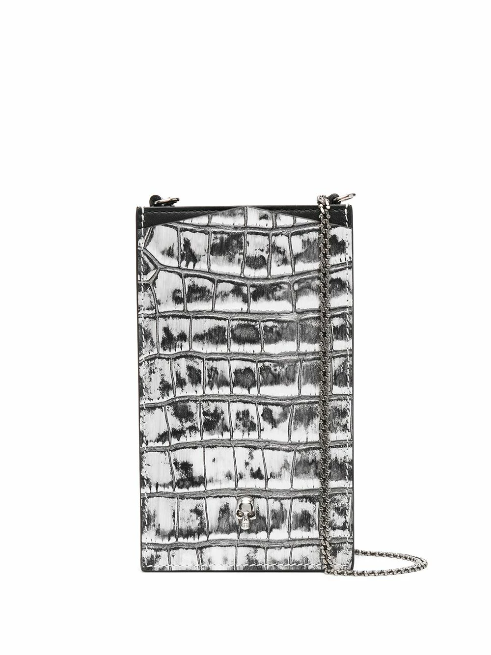 Alexander McQueen Crocodile effect phone bag 1 Alexander McQueen crocodile-effect phone bag