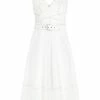 Alexander McQueen exposed-stitch flared dress