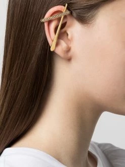 Alexander McQueen crystal-embellished ear cuff earring