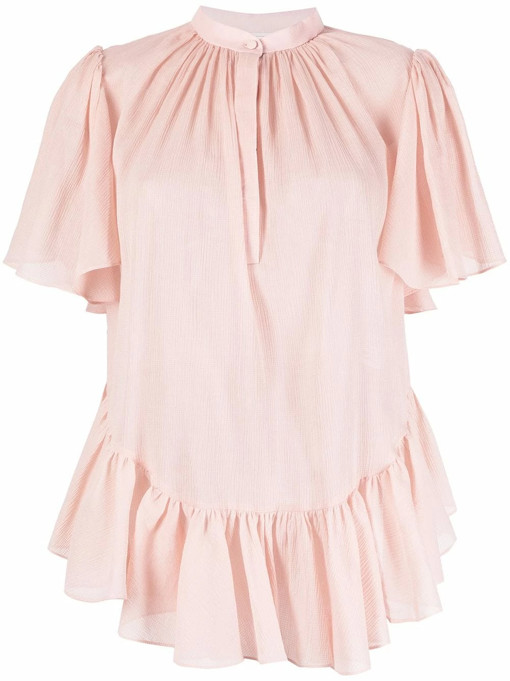 Alexander McQueen Ruffle hem blouse 1 Alexander McQueen ruffle hem blouse