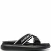 Alexander McQueen logo slip-on sandals