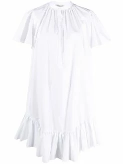 Alexander McQueen short-sleeve asymmetric shirtdress