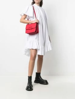 Alexander McQueen short-sleeve asymmetric shirtdress