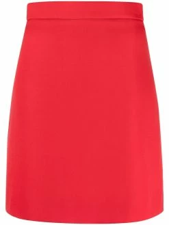 Alexander McQueen pleated crepe A-line skirt