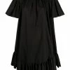 Alexander McQueen ruffle-trim cotton-poplin shirtdress