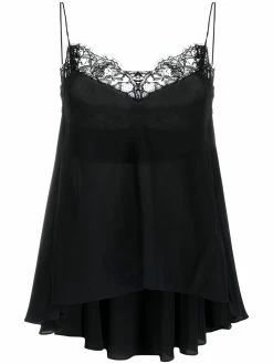 Alexander McQueen lace-embellished draped top