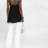 Alexander McQueen Lace embellished draped top 9 Alexander McQueen lace-embellished draped top