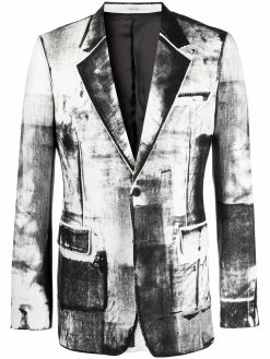 Alexander McQueen Trompe-l'oeil single-breasted blazer