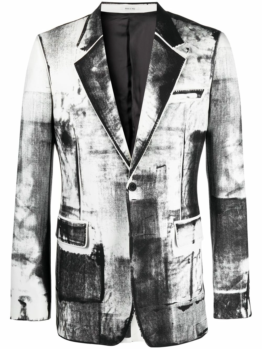 Alexander McQueen Trompe l'oeil single breasted blazer 1 Alexander McQueen Trompe-l'oeil single-breasted blazer