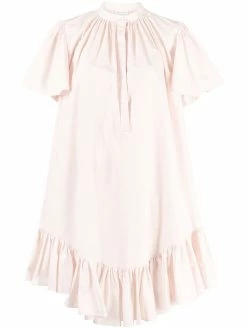 Alexander McQueen ruffle-detail short-sleeve dress
