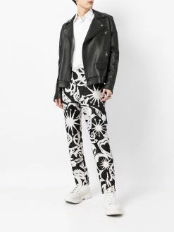 Alexander McQueen all-over print slim-fit trousers