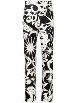 Alexander McQueen all-over print slim-fit trousers