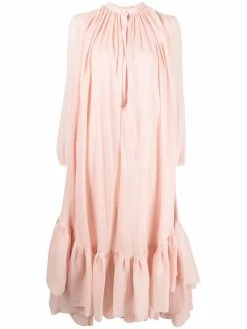 Alexander McQueen ruffle-hem long-sleeve dress