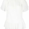 Alexander McQueen band-collar ruffled blouse