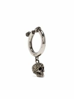 Alexander McQueen embellished-skull single earring