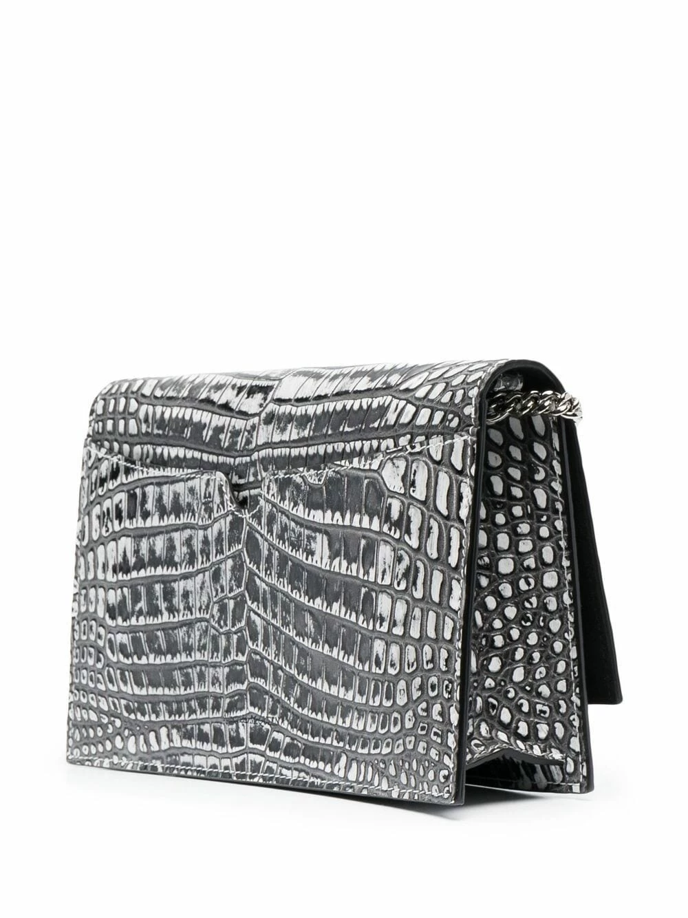 Alexander McQueen Crocodile effect shoulder bag 3 Alexander McQueen crocodile-effect shoulder bag