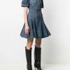 Alexander McQueen puff-sleeve denim dress