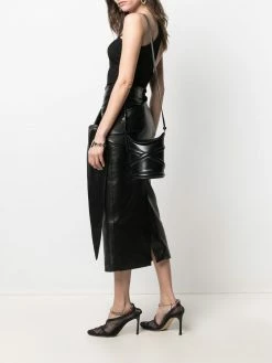 Alexander McQueen strap-detail bucket bag