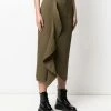 Alexander McQueen draped high-waisted pencil skirt