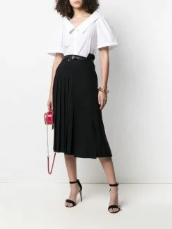 Alexander McQueen V-neck cotton blouse