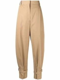 Alexander McQueen belted ankles high-waisted trousers