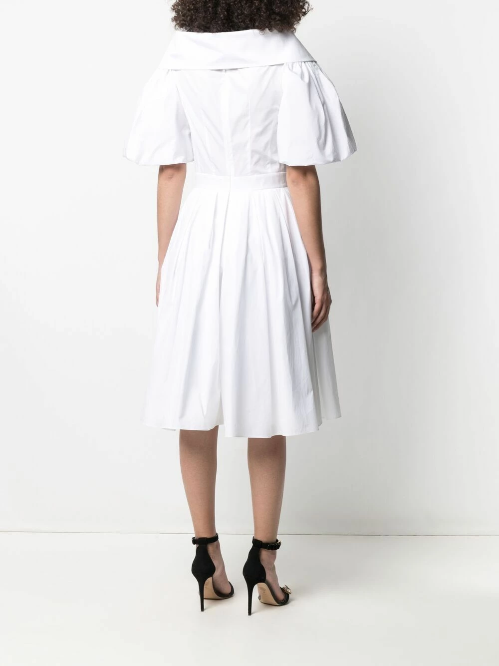 Alexander McQueen Puff sleeve poplin dress 4 Alexander McQueen puff-sleeve poplin dress