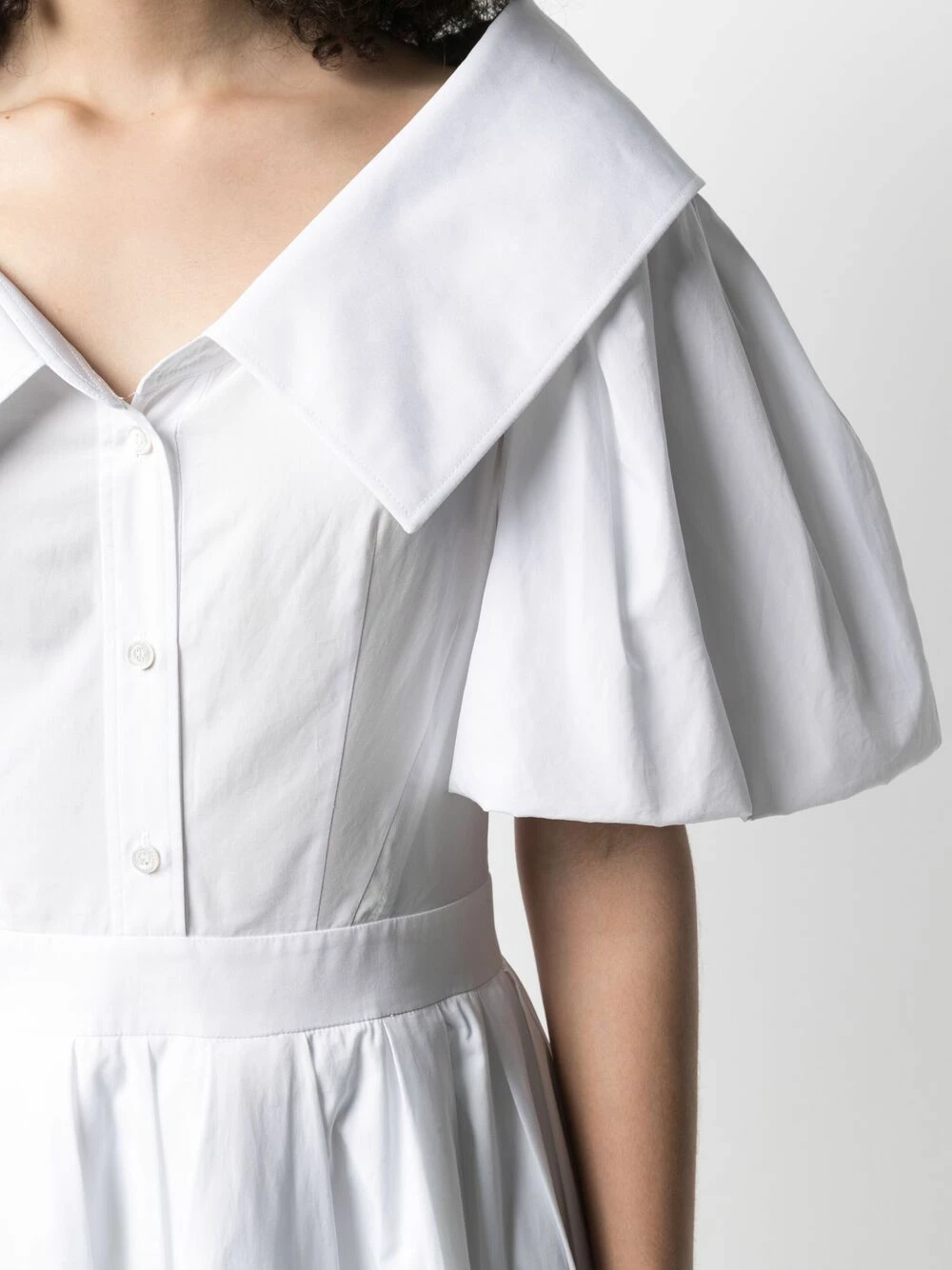 Alexander McQueen Puff sleeve poplin dress 5 Alexander McQueen puff-sleeve poplin dress