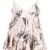 Alexander McQueen ruffle-trim leaf-print top