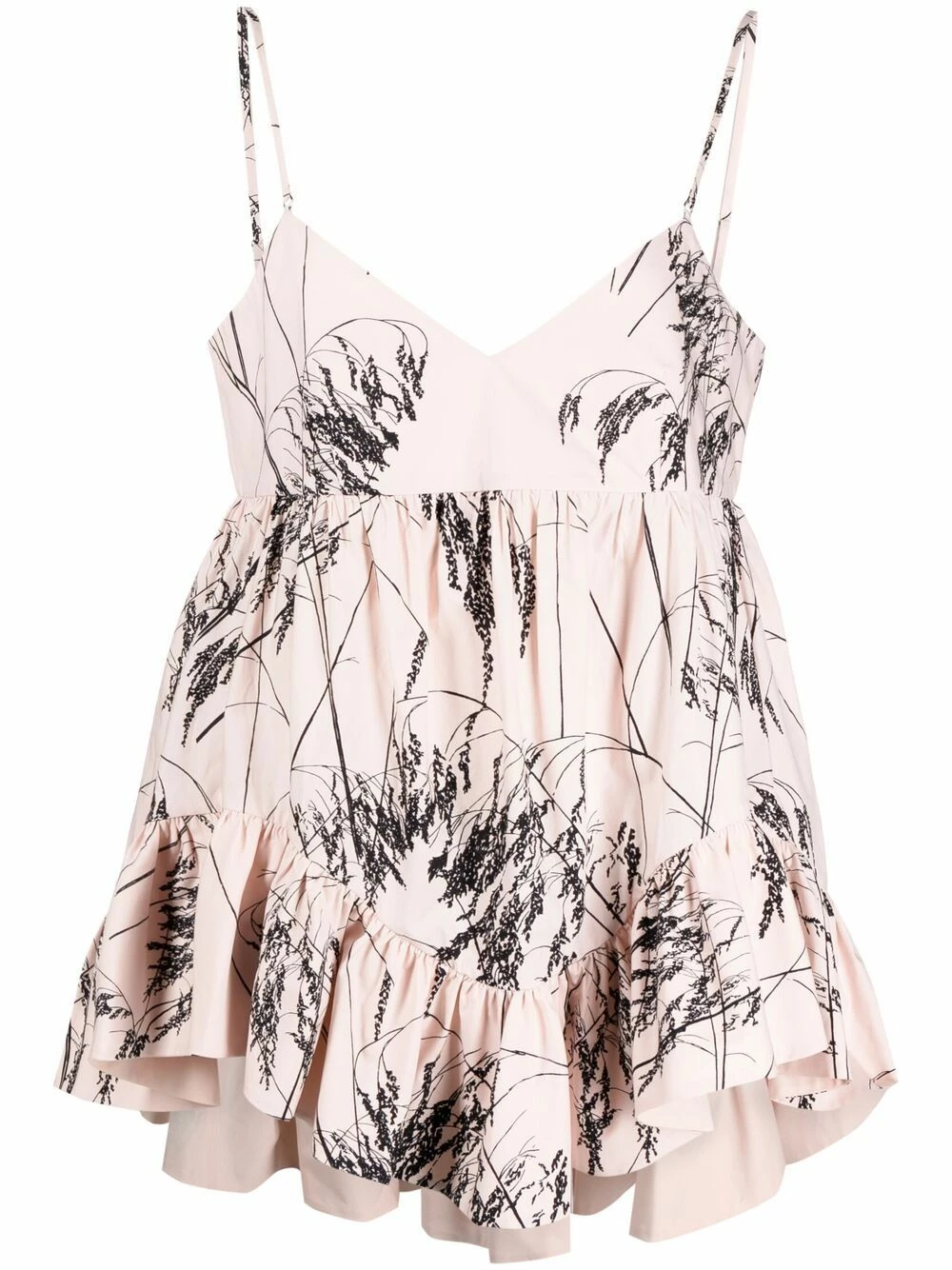 Alexander McQueen Ruffle trim leaf print top 1 Alexander McQueen ruffle-trim leaf-print top