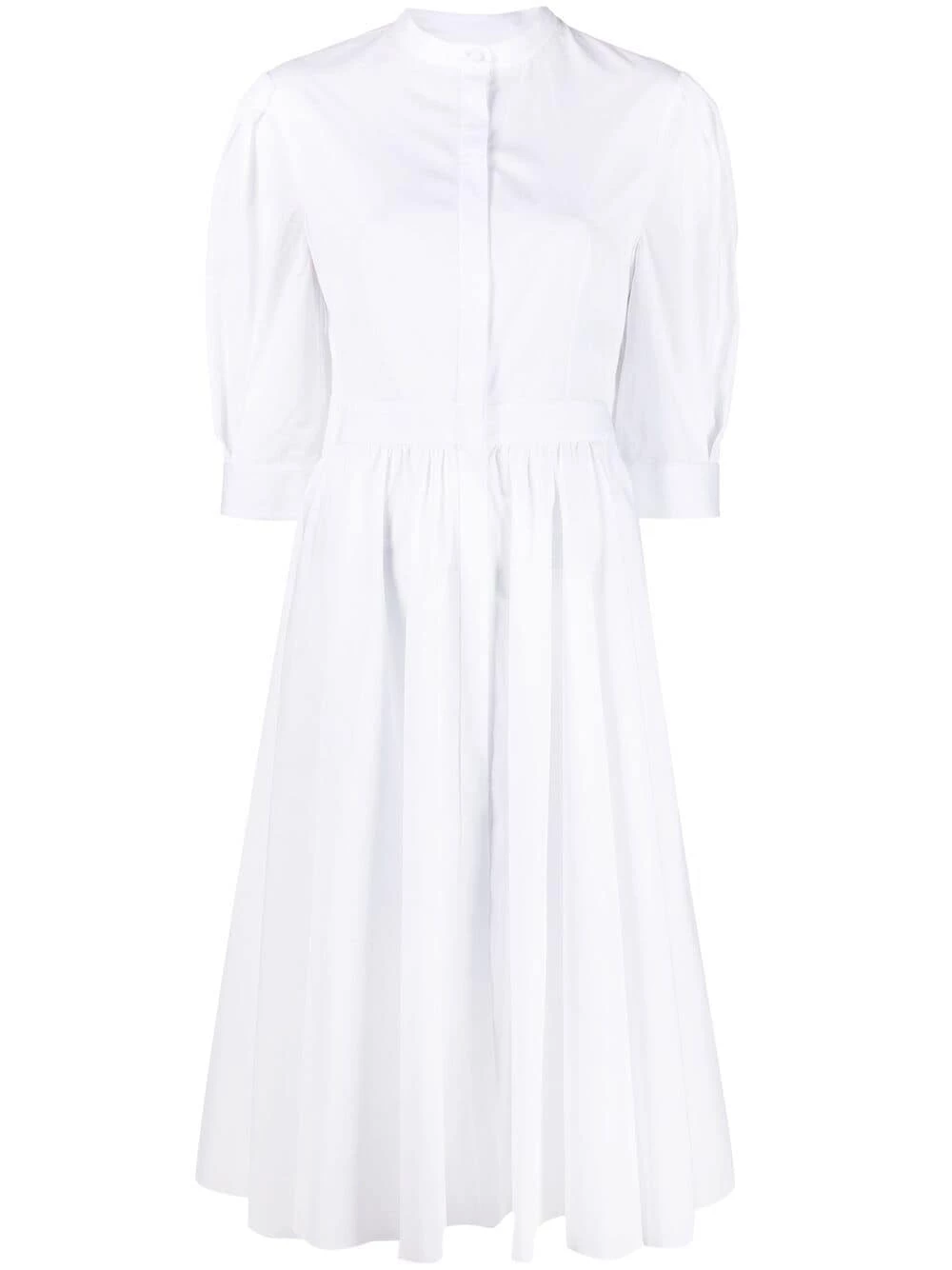 Alexander McQueen Flared draped back shirtdress 1 Alexander McQueen flared draped-back shirtdress