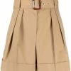 Alexander McQueen paperbag-waist turn-up shorts