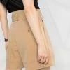 Alexander McQueen paperbag-waist turn-up shorts