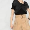 Alexander McQueen paperbag-waist turn-up shorts
