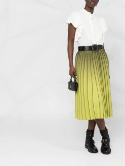 Alexander McQueen ruffled-sleeve silk shirt