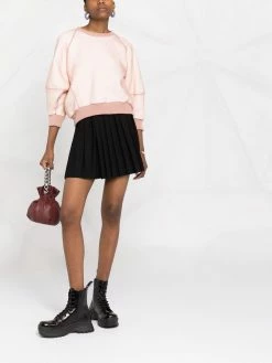 Alexander McQueen organza overlay cropped sweatshirt