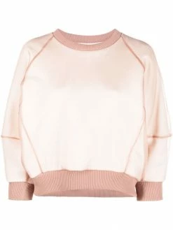 Alexander McQueen organza overlay cropped sweatshirt