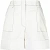 Alexander McQueen contrast-stitching cotton shorts