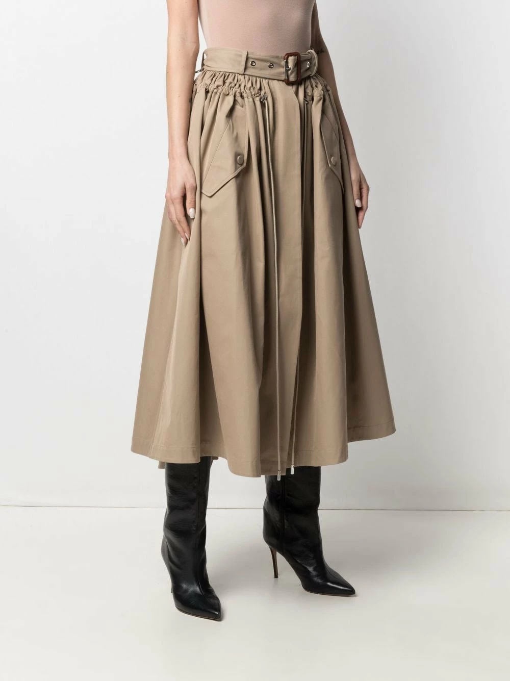 Alexander McQueen Belted A line midi skirt 3 Alexander McQueen belted A-line midi skirt