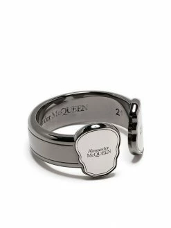 Alexander McQueen Skull logo-engraved ring