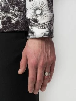 Alexander McQueen Skull logo-engraved ring