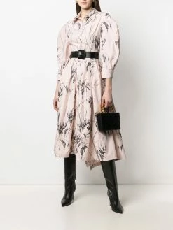 Alexander McQueen botanical-print cotton shirtdress