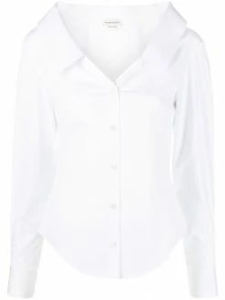 Alexander McQueen wide-neck cotton shirt