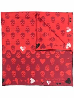 Alexander McQueen Heart and Skull print scarf