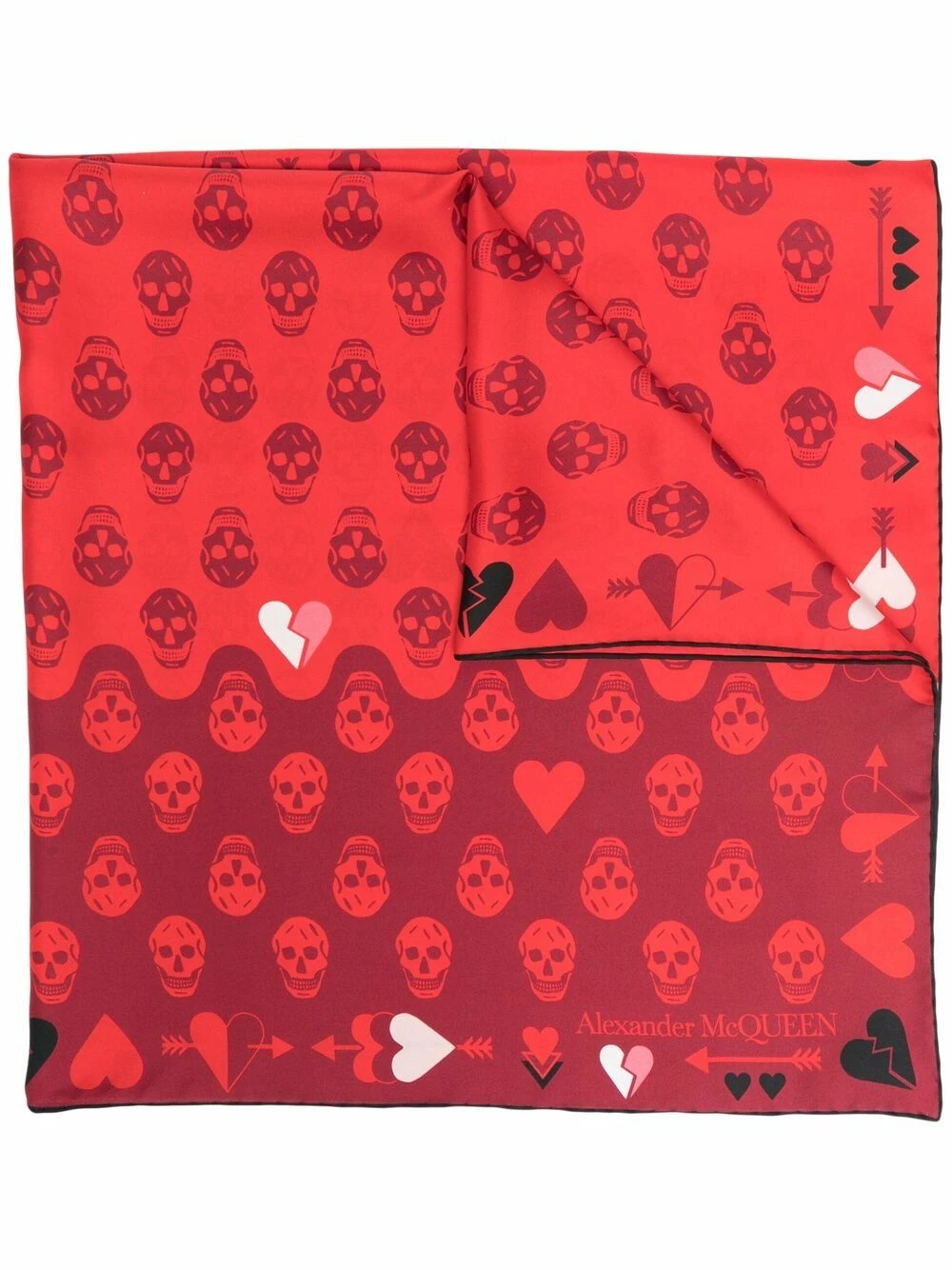 Alexander McQueen Heart and Skull print scarf 1 Alexander McQueen Heart and Skull print scarf