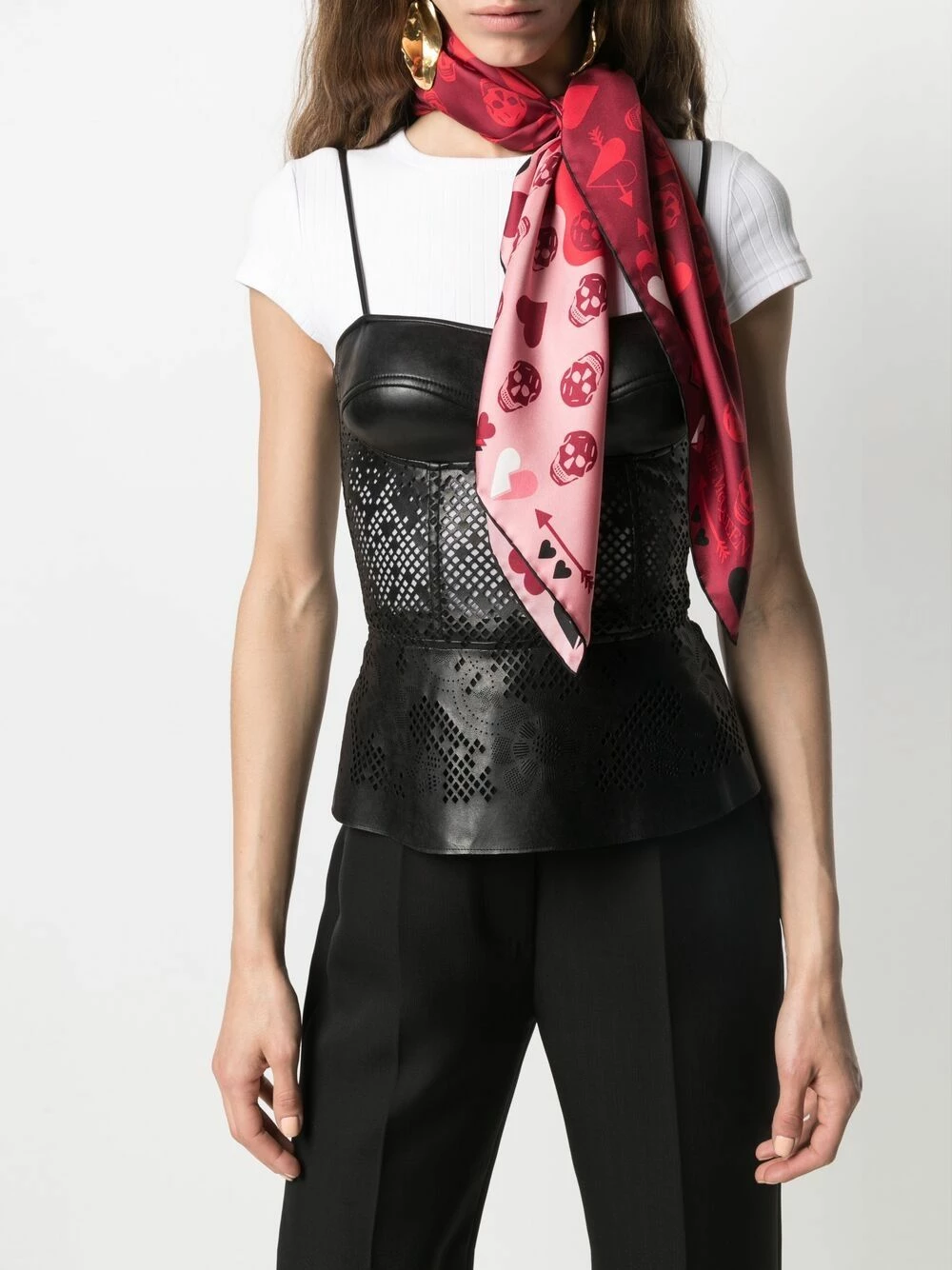 Alexander McQueen Heart and Skull print scarf 2 Alexander McQueen Heart and Skull print scarf