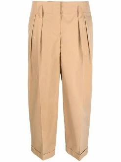 Alexander McQueen turn-up hem cropped trousers