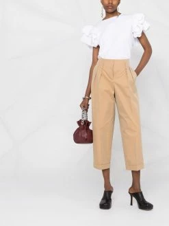 Alexander McQueen turn-up hem cropped trousers