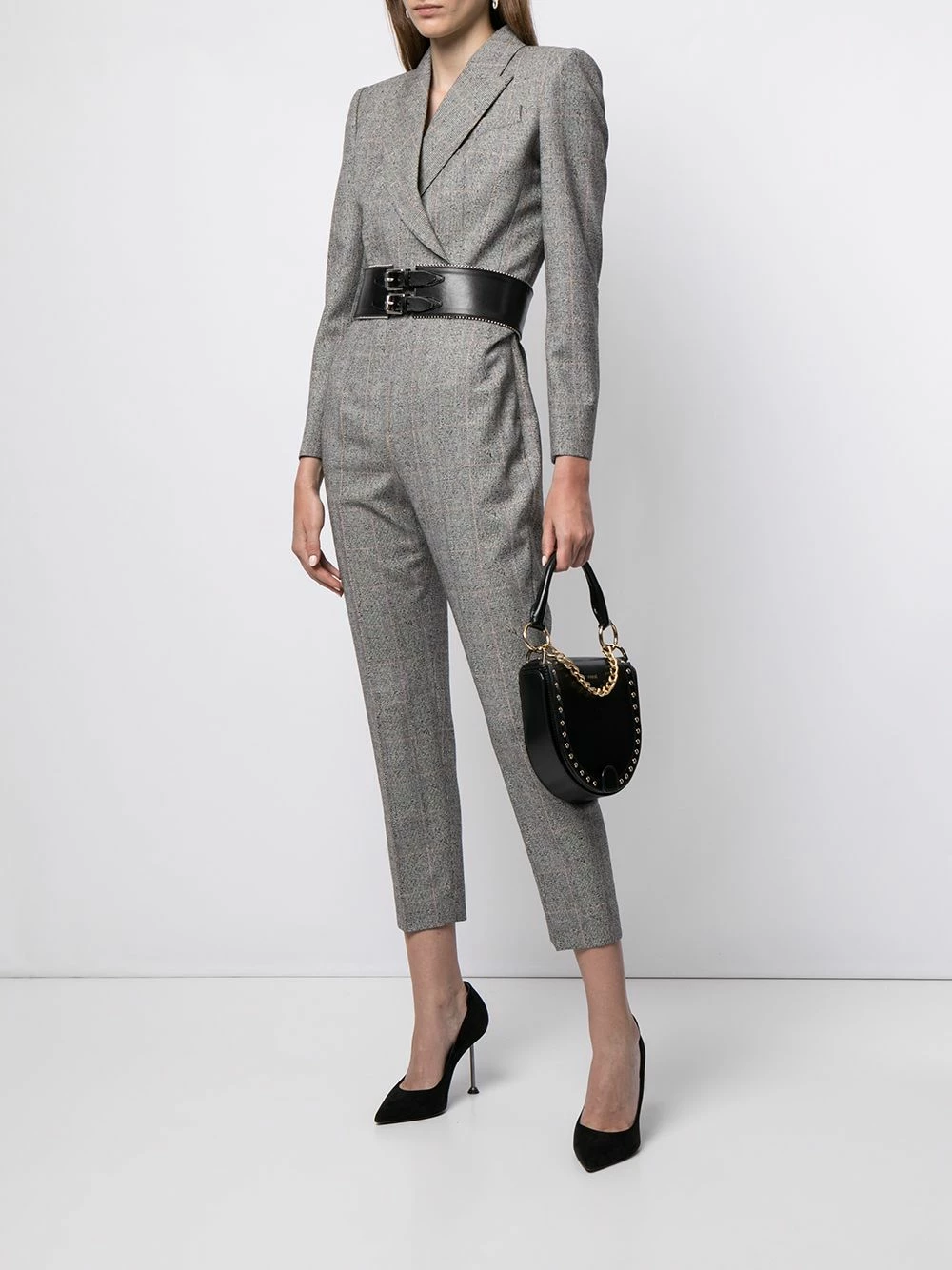 Alexander McQueen Peak lapel tailored jumpsuit 2 Alexander McQueen peak-lapel tailored jumpsuit