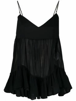 Alexander McQueen panelled seersucker camisole