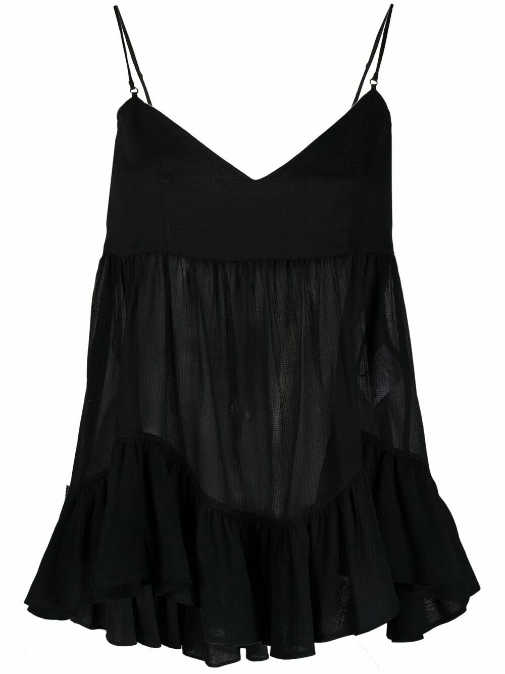 Alexander McQueen Panelled seersucker camisole 1 Alexander McQueen panelled seersucker camisole